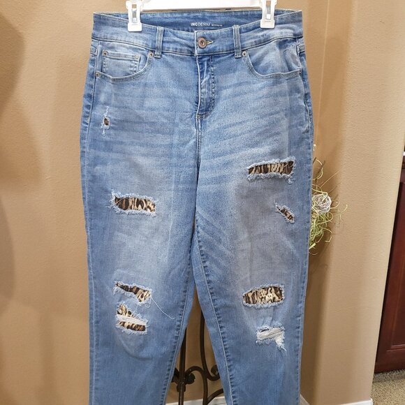 LEOPARD BOYFRIEND JEANS INC CONCEPTS - Picture 1 of 5